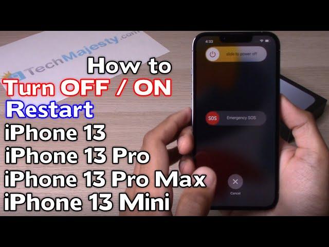 How to Turn Off/Turn On or Restart: iPhone 13 / iPhone 13 Pro / iPhone 13 Pro Max /13 Mini - 3 WAYS