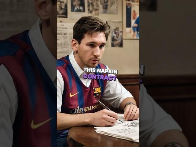 Messi's Unconventional Contract #facts #history #historyfacts #soccer #messi #football