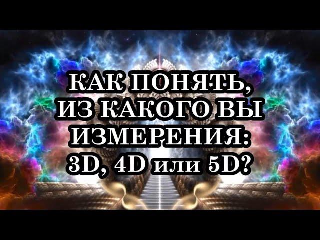 Как самому понять, какой вы мерности. Из какого вы измерения: 3D, 4D или 5D?