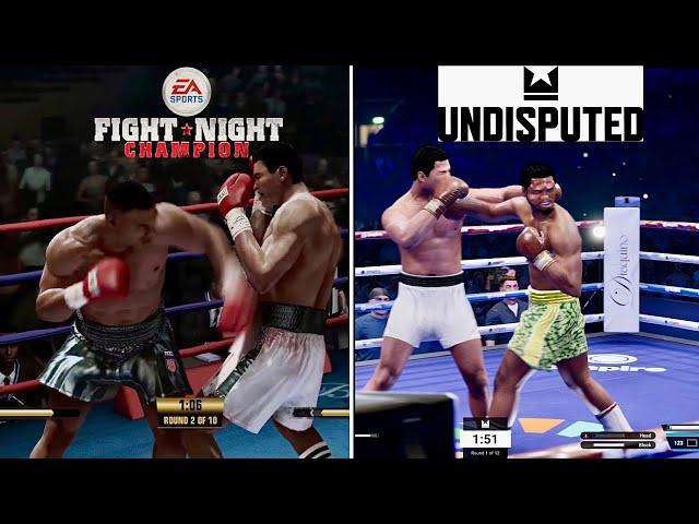 Undisputed vs Fight Night Champion comparison: footwork, knockouts, animation, physics