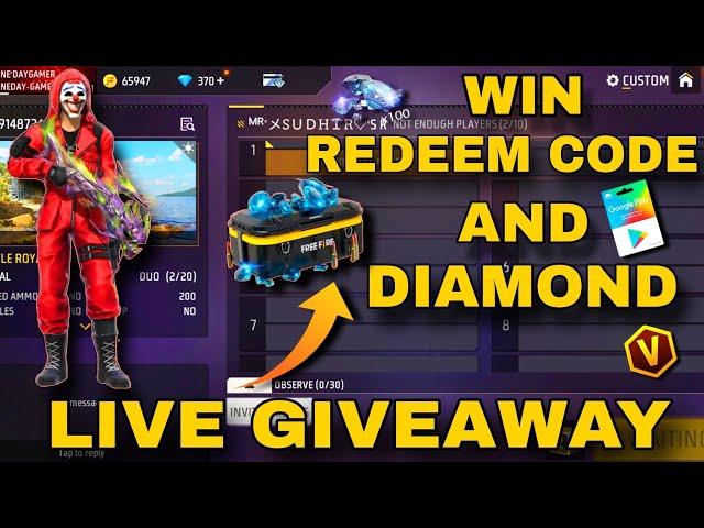 Free Fire Live Giveaway Custom Room | FF Live Team Code Giveaway | FF Live Free Fire Live