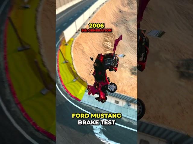 Mustang Brake Showdown! From 1960s Classic to 2020s Beast - Ultimate Braking Test!  #shorts