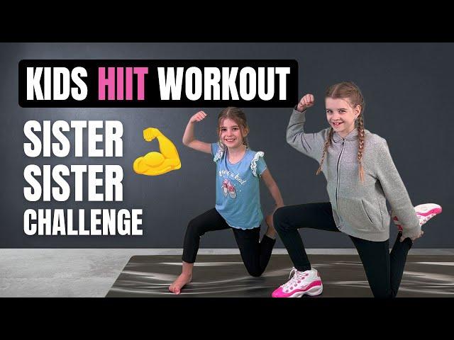 "GET STRONG" Kids Workout  (Sister Sister Kids Exercises!)