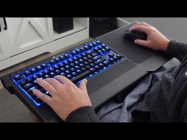 Play your PC from your couch! Wireless PC gaming with the Corsair Lapboard!