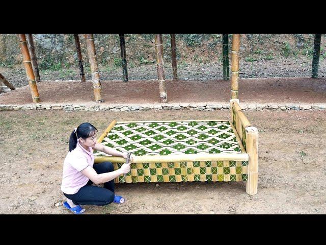 How To Make a Bamboo Bed, Homemade Living with Nature - Lý Thị Viện -Ep.11