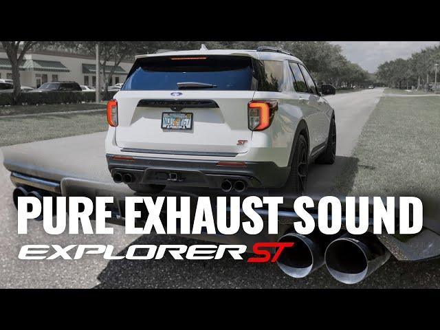 PURE EXHAUST SOUND - 2020 Ford Explorer ST Full, Turbo-Back Exhaust