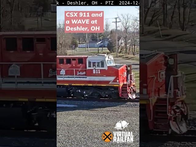 CSX911 Deshler, OH Jingle Bells and a wave!