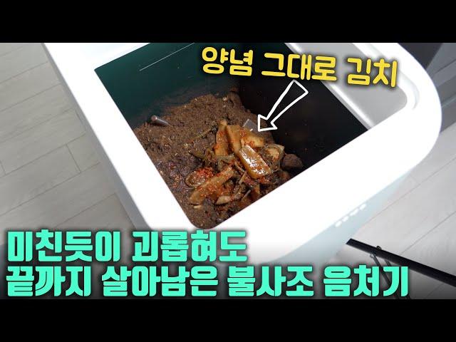 맵단짠 음쓰 구분없이 다 넣어봤는데 전부 흙이 되는 매직 음식물처리기 이롭 리뷰