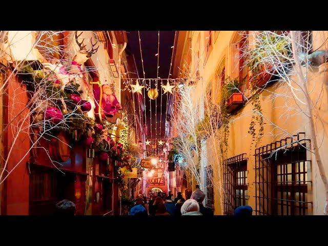 Walking in Strasbourg Christmas Market and Christmas Light |4K| DEC 2021 France