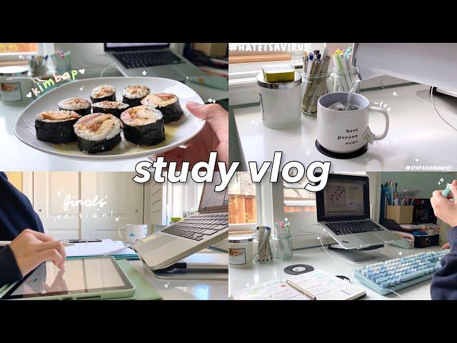 study vlog: cramming for winter finals 2021 ️ #stopasianhate