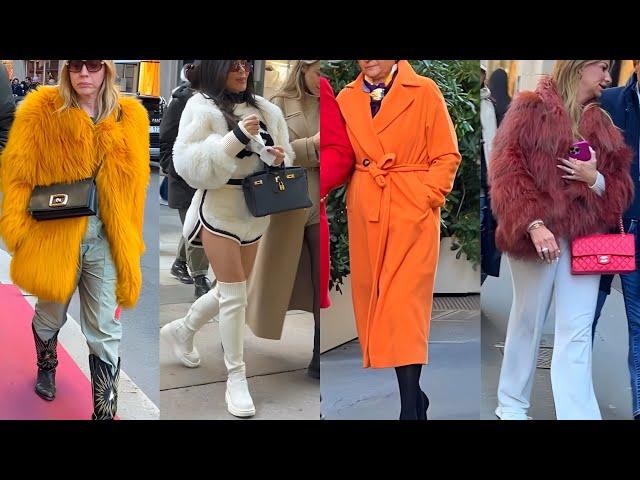 LATEST OUTFITS TRENDS DECEMBER 2024 | MILAN STREET FASHION || ITALIAN STYLE NEW YEAR SHOPPING WALKS