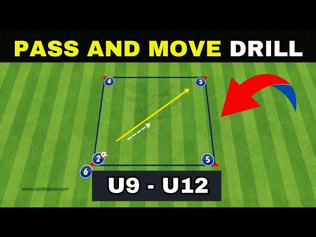 "Youth Soccer Passing Perfection / U9-U12 Pass & Move Drill"