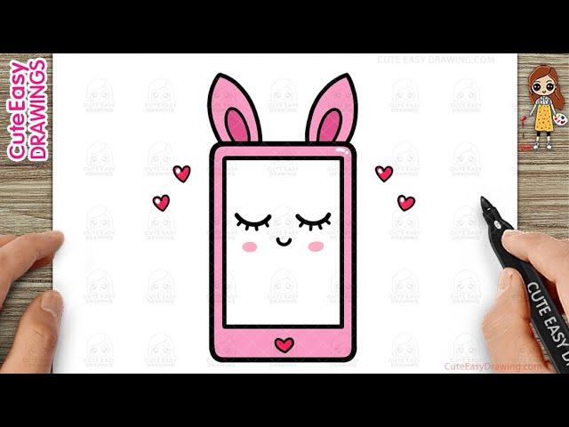 How to Draw a Cute Mobile Simple & Easy for Kids