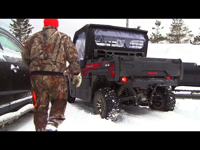 Plowing the Driveway with the Kawasaki Mule Pro FXR