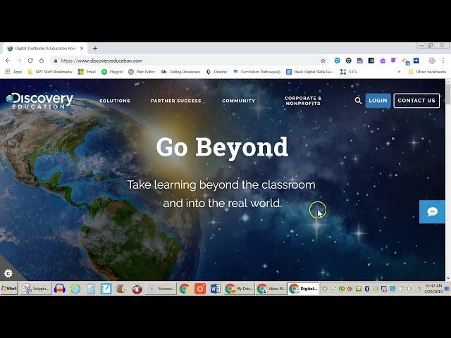 Discovery Education - how to log in