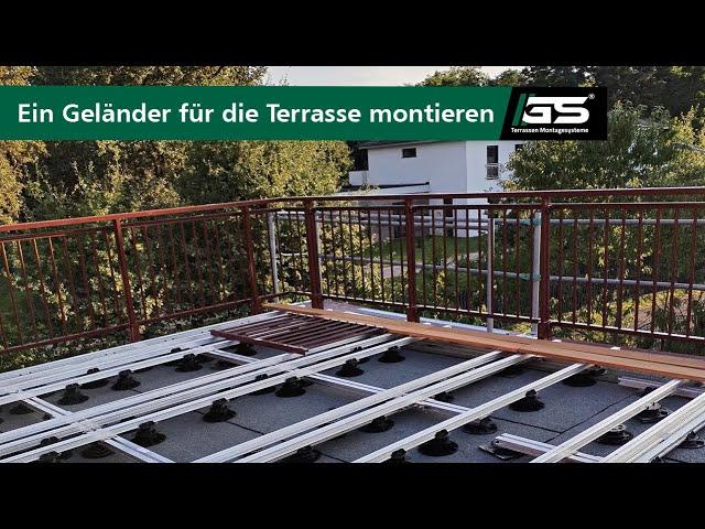 Geländer für Terrassen - ohne Befestigung in der Dachbahn montieren - Balastierte Geländersysteme