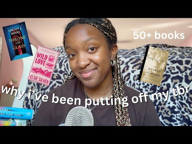asmr books on my physical tbr and why I've been putting them off !! (50+ books, all genres)| rae-smr