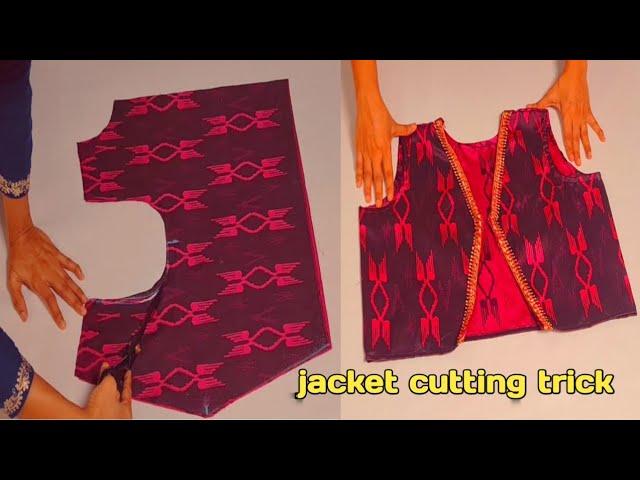 secret jacket cutting | how to cut jacket top | koti | jacket cutting and stitching for beginners