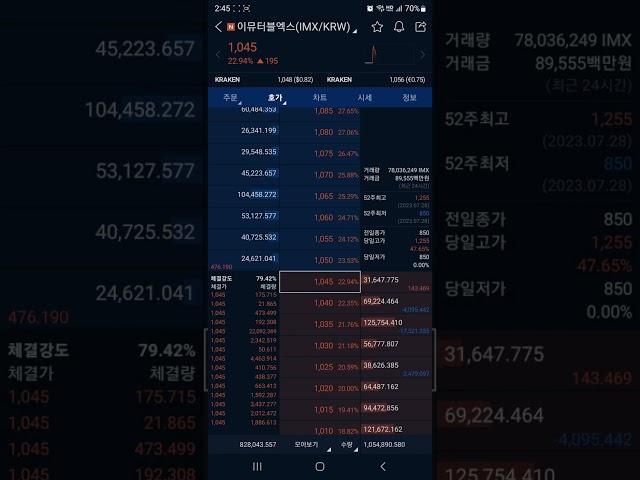 이뮤터블엑스 코인 (IMX) 1틱에 0.5% 틱띠기에 자신이 있다면