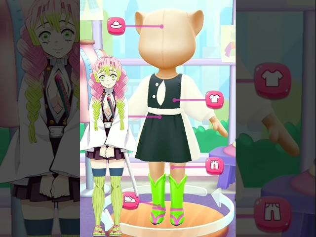 #Demon Slayer #Mitsuri Kanroji makeover by my talking angela 2#mitsurikanroji #shorts