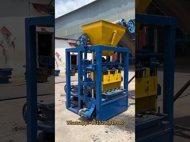 qt4-24 semi automatic cement concrete hollow block making machine for sale with cheap price