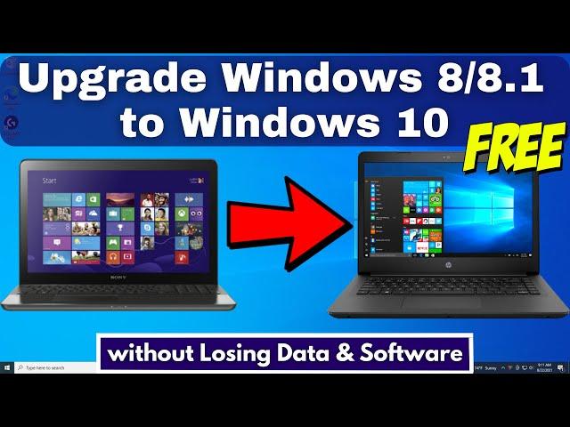 How to Upgrade Windows 8/8.1 To Windows 10 For Free without Losing data & Software