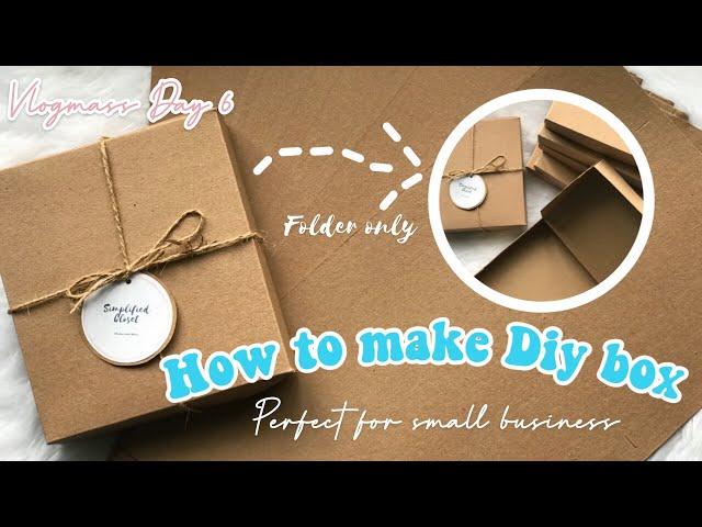 HOW I MAKE DIY BOXES FOR MY SMALL BUSINESSStudio Vlogmas Day 6(folder only, 4pesos, eco friendly)