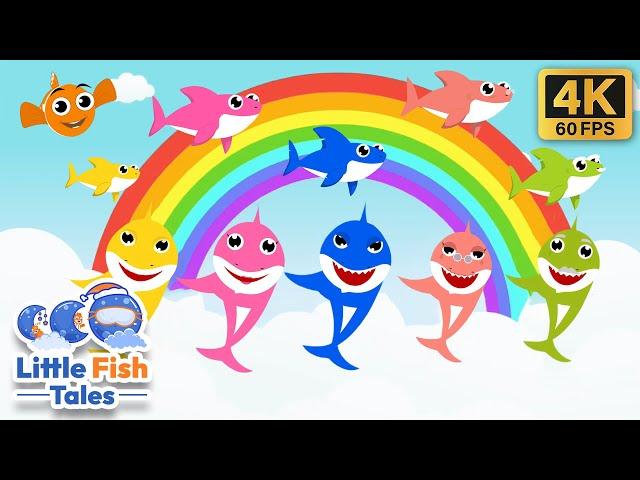 Baby Shark's Rainbow World | Baby Shark Colors | Little Fish Tales | #fish #babyshark