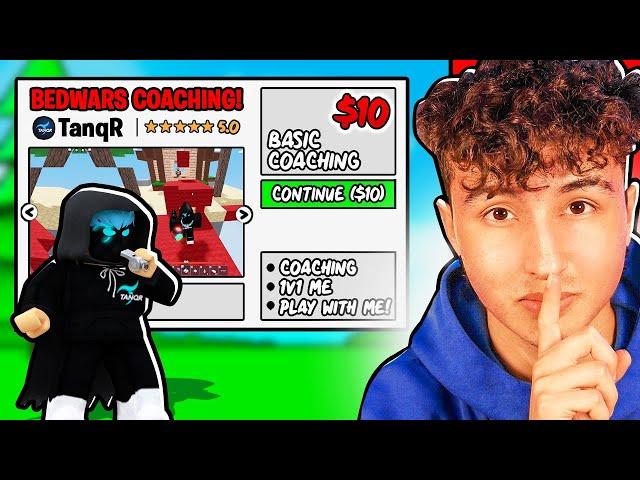 I Hired a YOUTUBER On Fivver To Coach Me In Roblox BedWars!