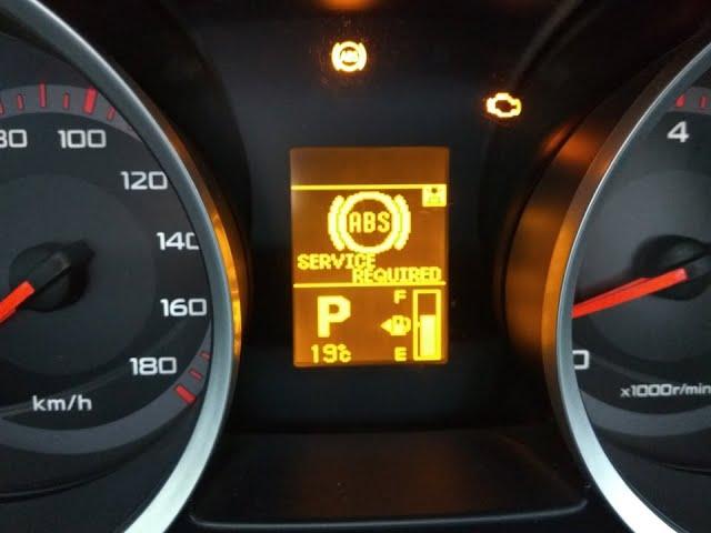 how to fix Mitsubishi Outlander ABS service required warning light