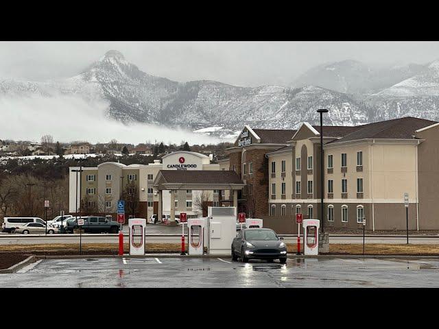 Snowy Tesla Model 3 Performance Road Trip Over The Rockies To Las Vegas For CES!