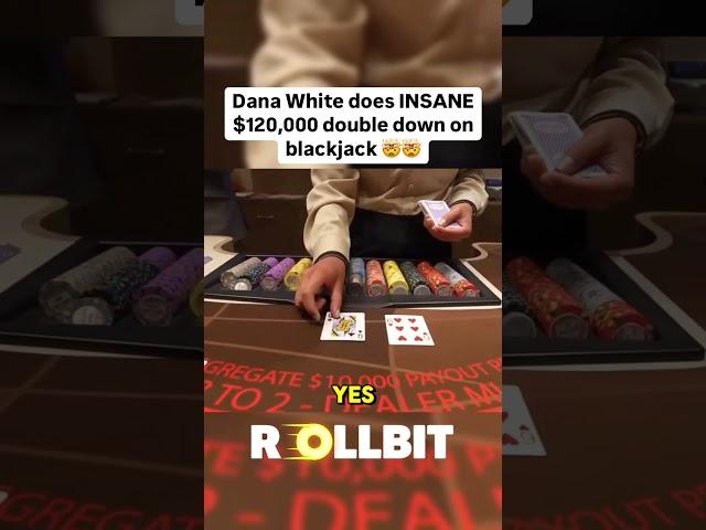 Dana White Does Huge $120,000 Double Down On Blackjack! #danawhite #blackjack #gambling #casino