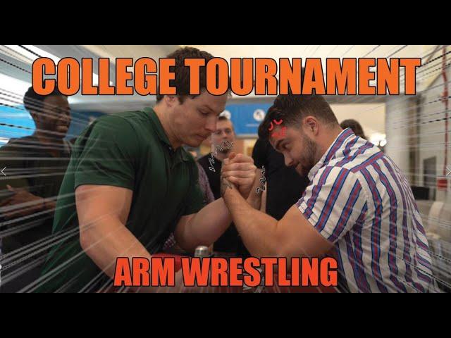 ARM WRESTLING competition at COLLEGE