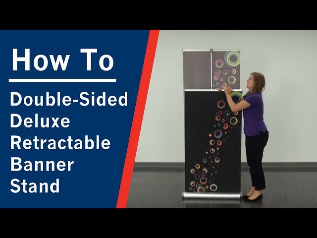 Double-Sided Deluxe Retractable Banner Stand: How to Setup - Tex Visions