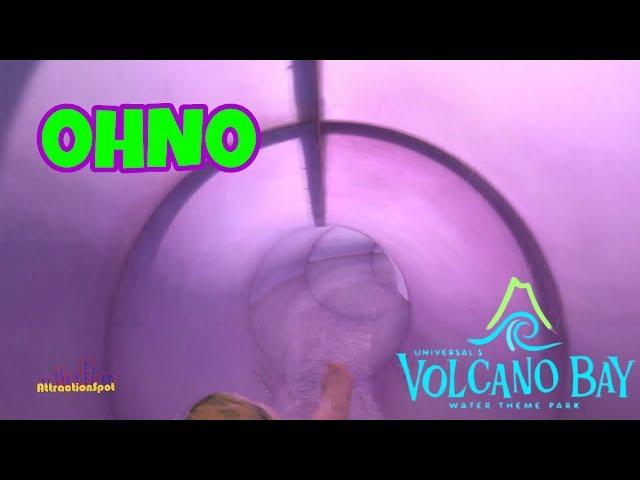 OhNo Body Drop Slide 60 FPS (HD POV) Universals Volcano Bay Water Theme Park