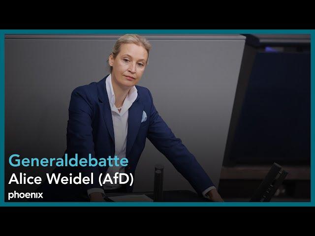 Generaldebatte mit Alice Weidel (AfD) im Deutschen Bundestag am 11.09.24