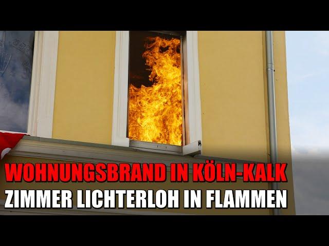 PRE ARRIVAL: Apartment fire in Cologne-Kalk - Apartment set on fire by residents | 2024/07/18