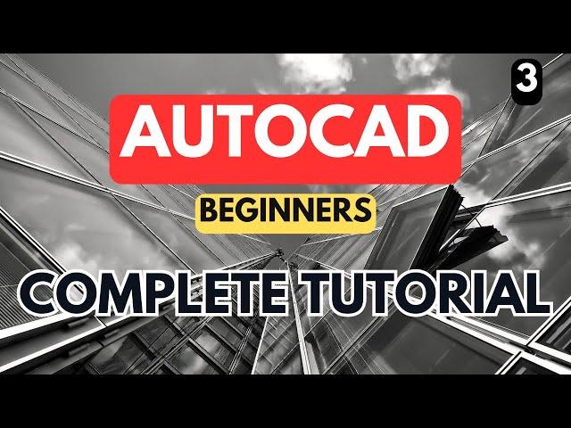 AutoCAD - Complete Tutorial for Beginners - Part 3 (dimensions, layers, text, print)