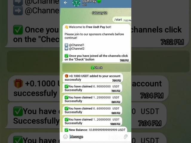 usdt earning telegram bot