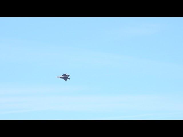 F-22 Raptor chases down an A-4 Skyhawk