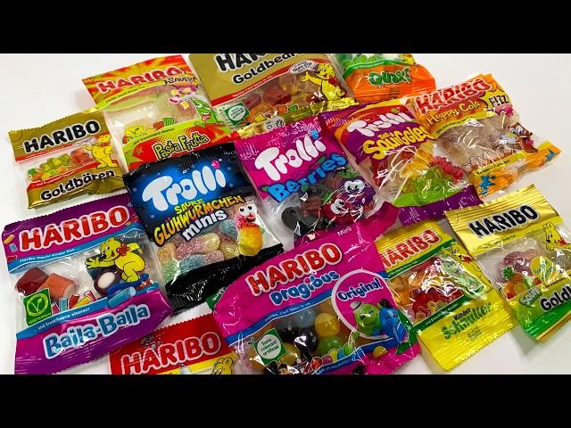 Haribo & Trolli Assorted Gummy Candies Unboxing