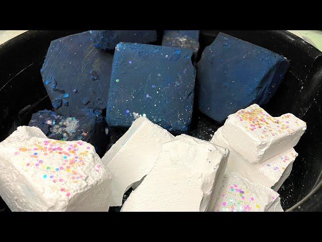 Dusty Blue Dyed Gym Chalk w/ Fresh Blocks | ASMR | ANXIETY AID | SLEEP AID