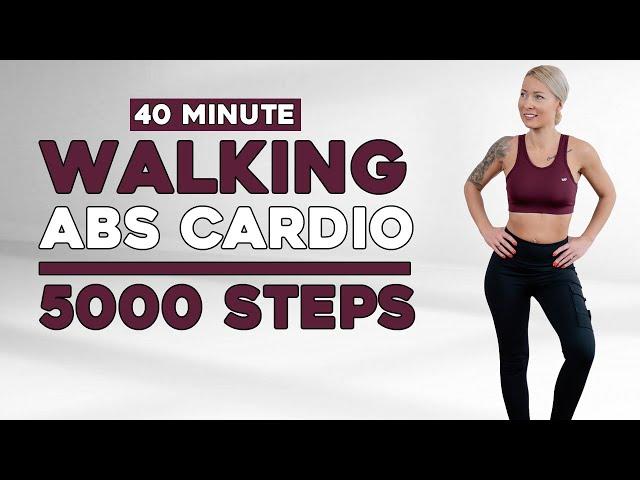 Walk at Home - 40 Minute Walking Workout to Lose Belly Fat Knee Friendly All Standing