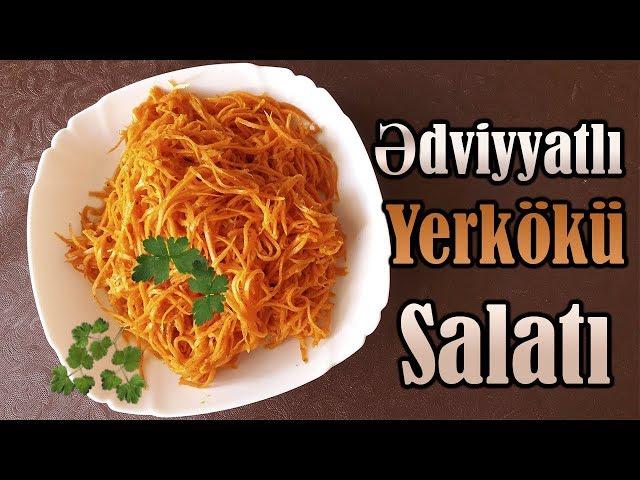 Koreya üsullu Yerkökü Salatının Hazırlanma Qaydası - Sadə və Fərqli