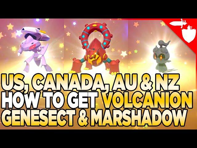 USA, Canada, AU & NZ Marshadow, Volcanion, & Genesect in Pokemon Sword and Shield *OVER*