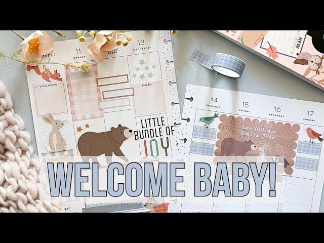 Plan With Me - Baby Boy Spread - New Grandmother! Classic Vertical Happy Planner - Nov 2024