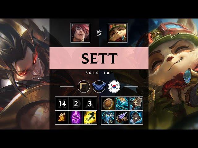 Sett Top vs Teemo: Godlike - KR Diamond Patch 14.24