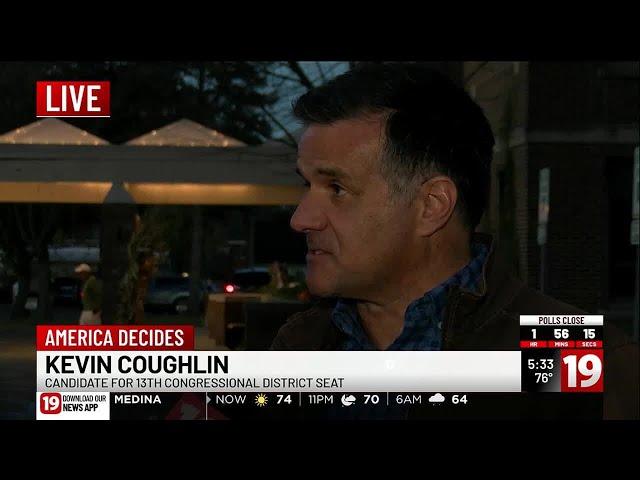 Kevin Coughlin gives 1-on-1 interview hours ahead of polls closing in Ohio