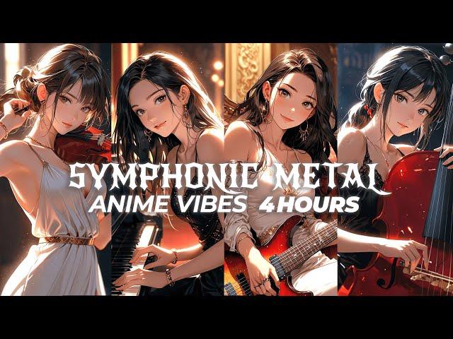 SYMPHONIC METAL 4 Hrs. (Anime Vibes)Piano, Violin, Guitar, Cello Energy Boost for Work & Games 