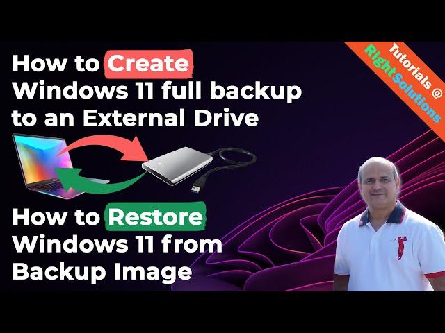 How to Create Windows 11 FULL BACKUP to an External Drive and How to Restore